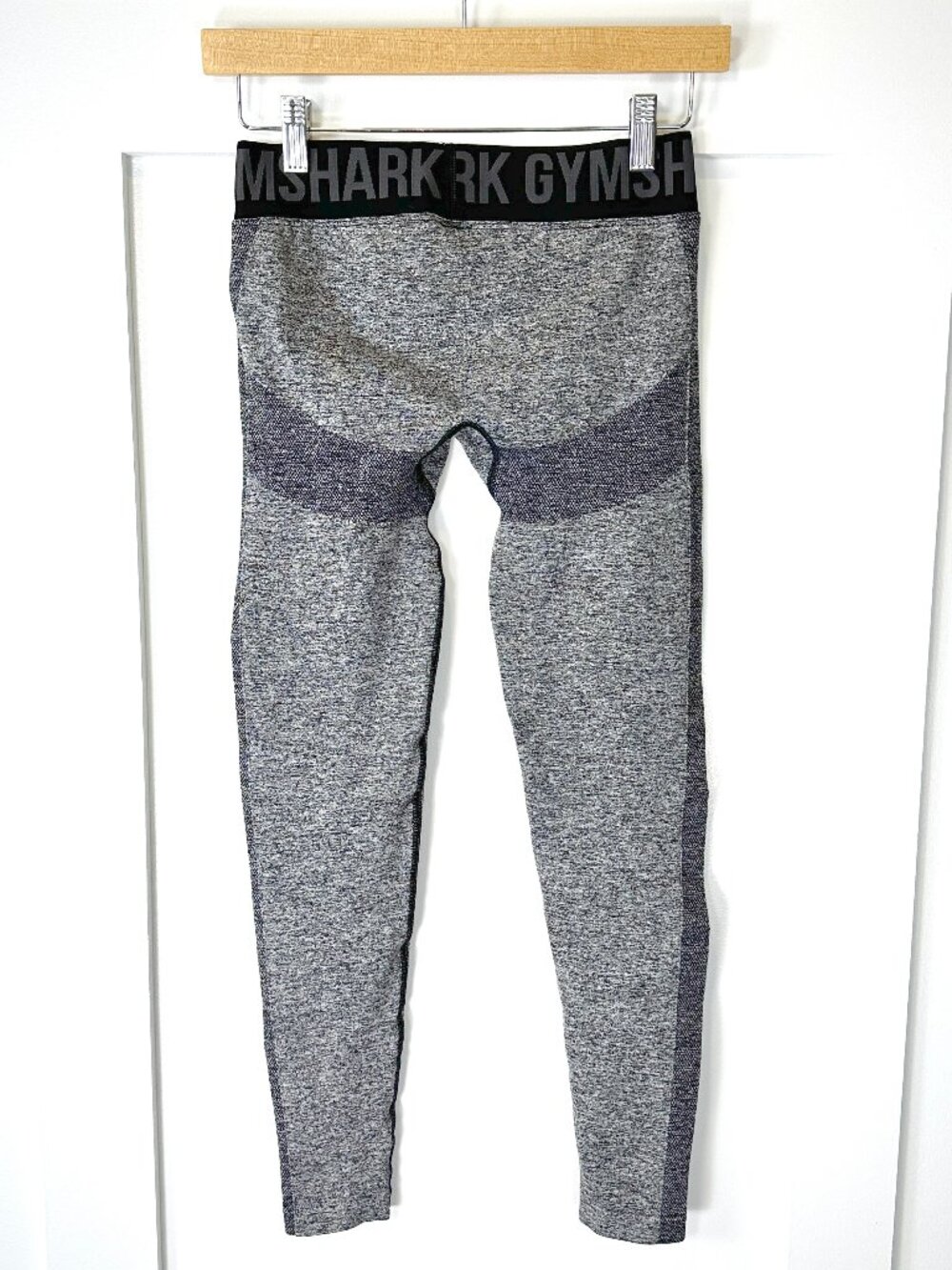 Gymshark Flex Low-rise Seamless Leggings Charcoal Marl Size Small Glute Contour - Picture 2 of 7